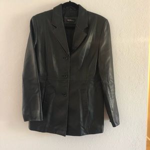 Black Leather Blazer